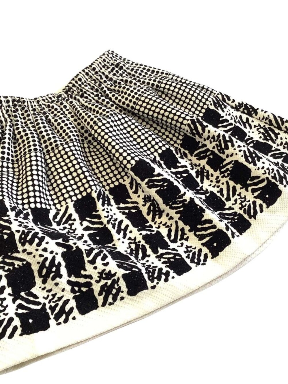 Y2K Pleated Mini Skirt Black & White Office Siren Size XS